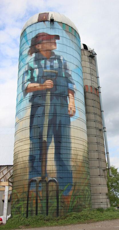 POPSILO mural at Ouimet Farms